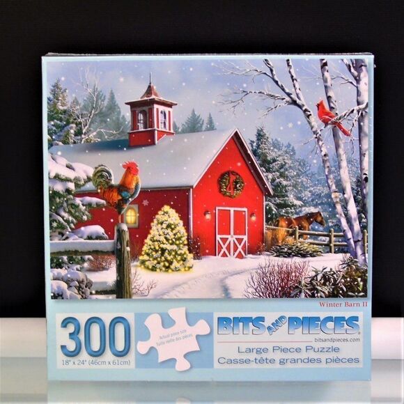 Winter Barn II Bits and Pieces Jigsaw Puzzle - Picture 1 of 6